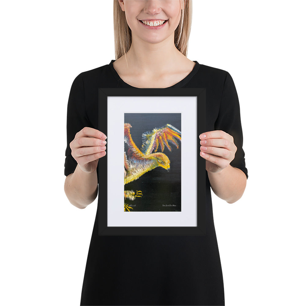 The Golden Eagle Matte Paper Framed Poster With Mat