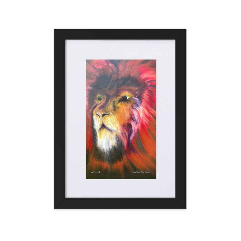 The Lion’s Head (Print) Matte Paper Framed Poster With Mat