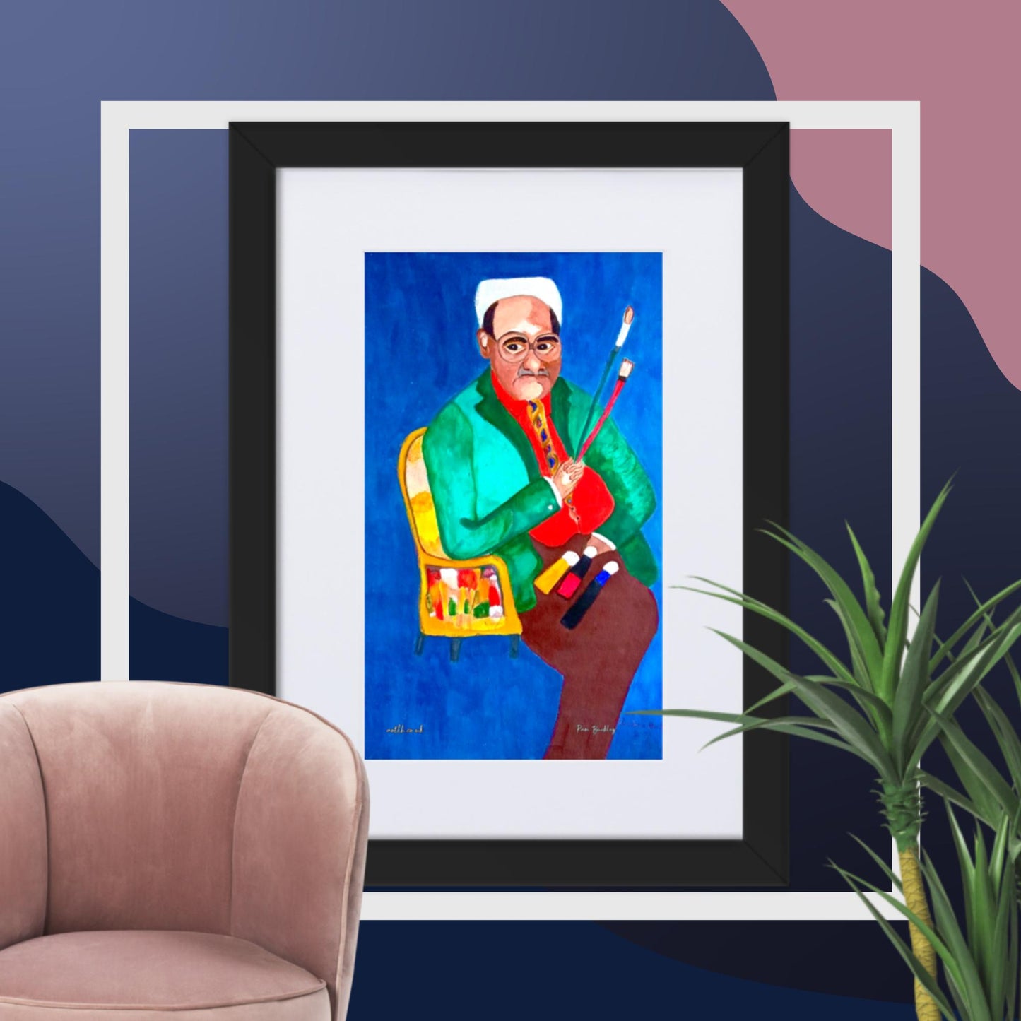 The Artist - by Pam Buckley; Exclusive Framed Print with Boarder