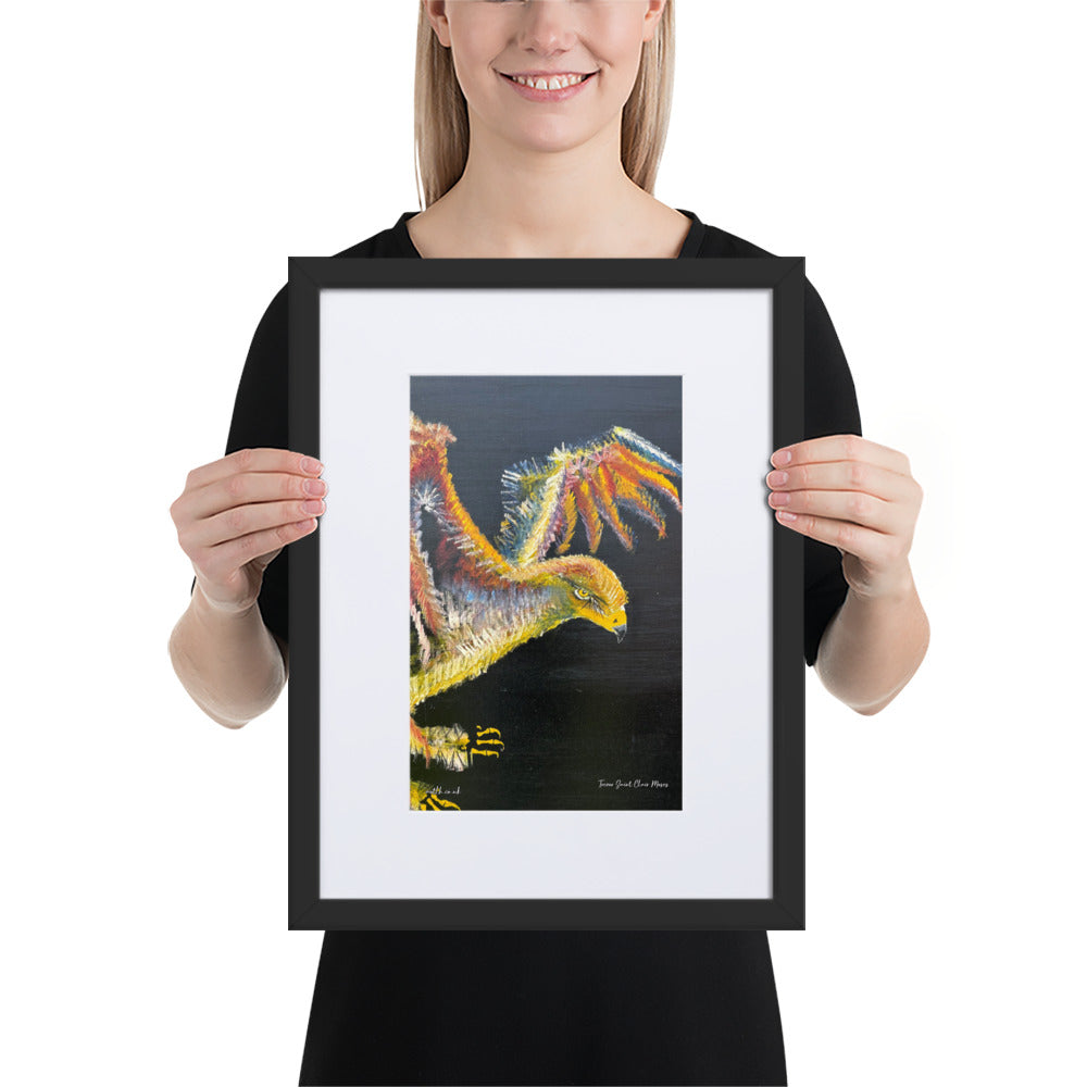 The Golden Eagle Matte Paper Framed Poster With Mat