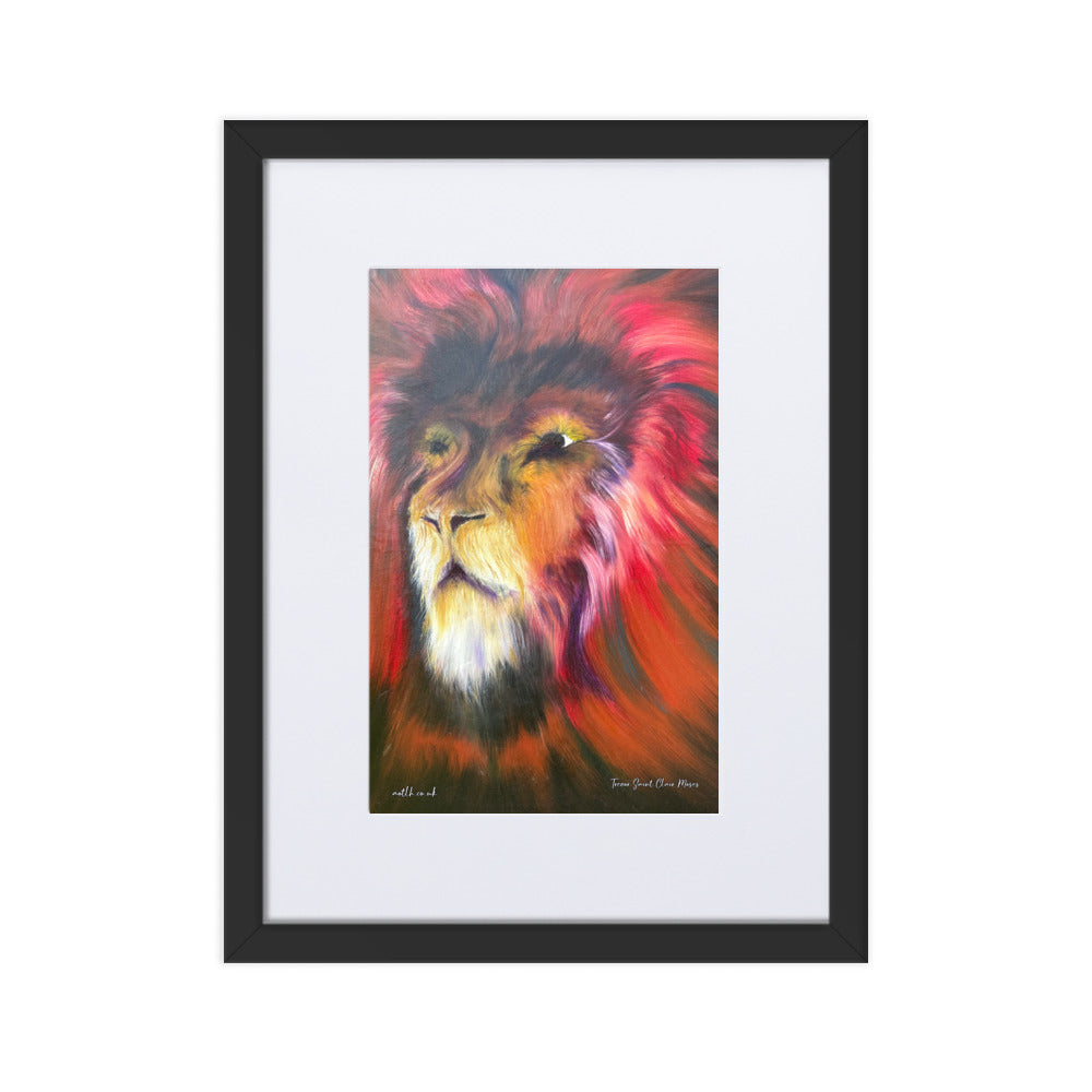 The Lion’s Head (Print) Matte Paper Framed Poster With Mat