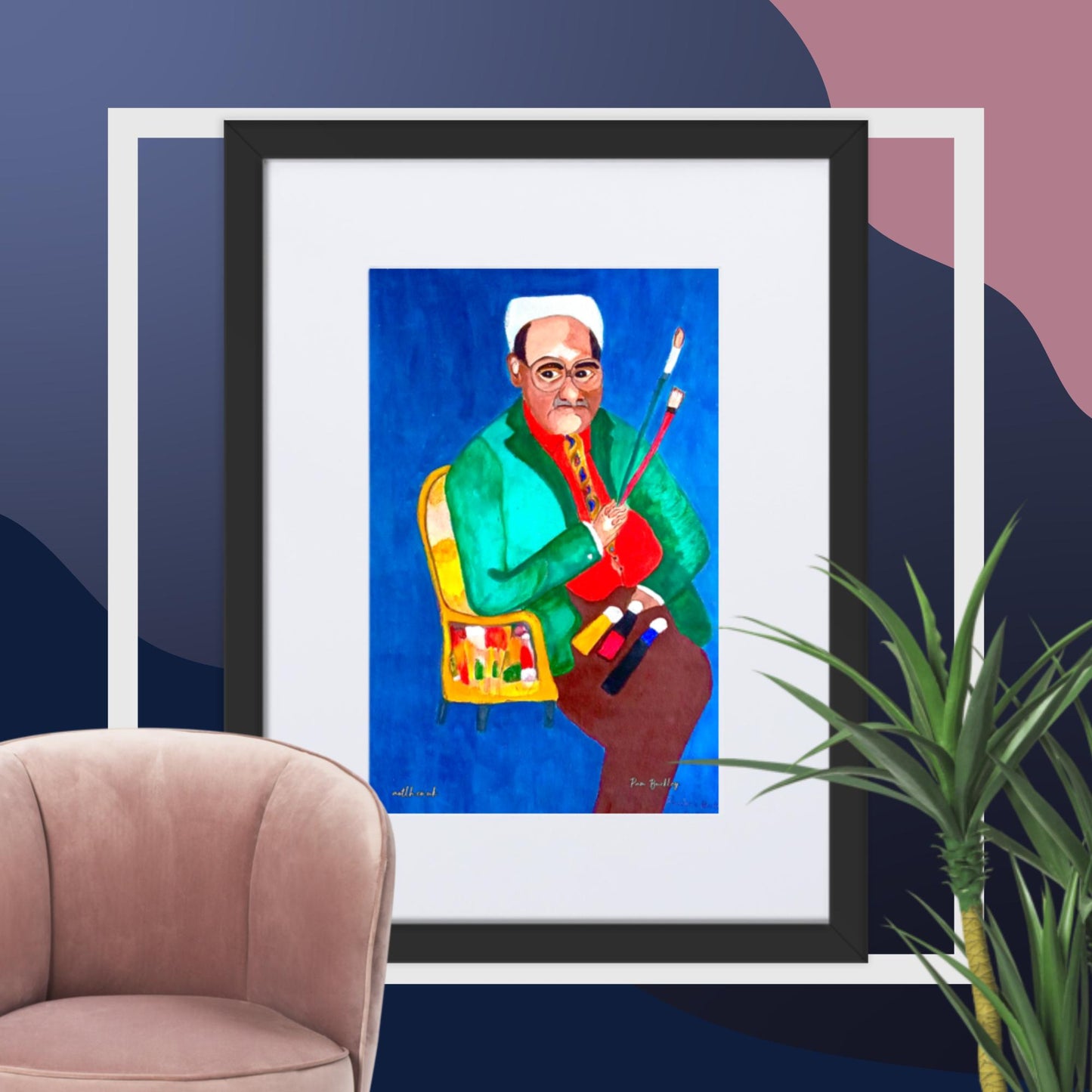The Artist - by Pam Buckley; Exclusive Framed Print with Boarder
