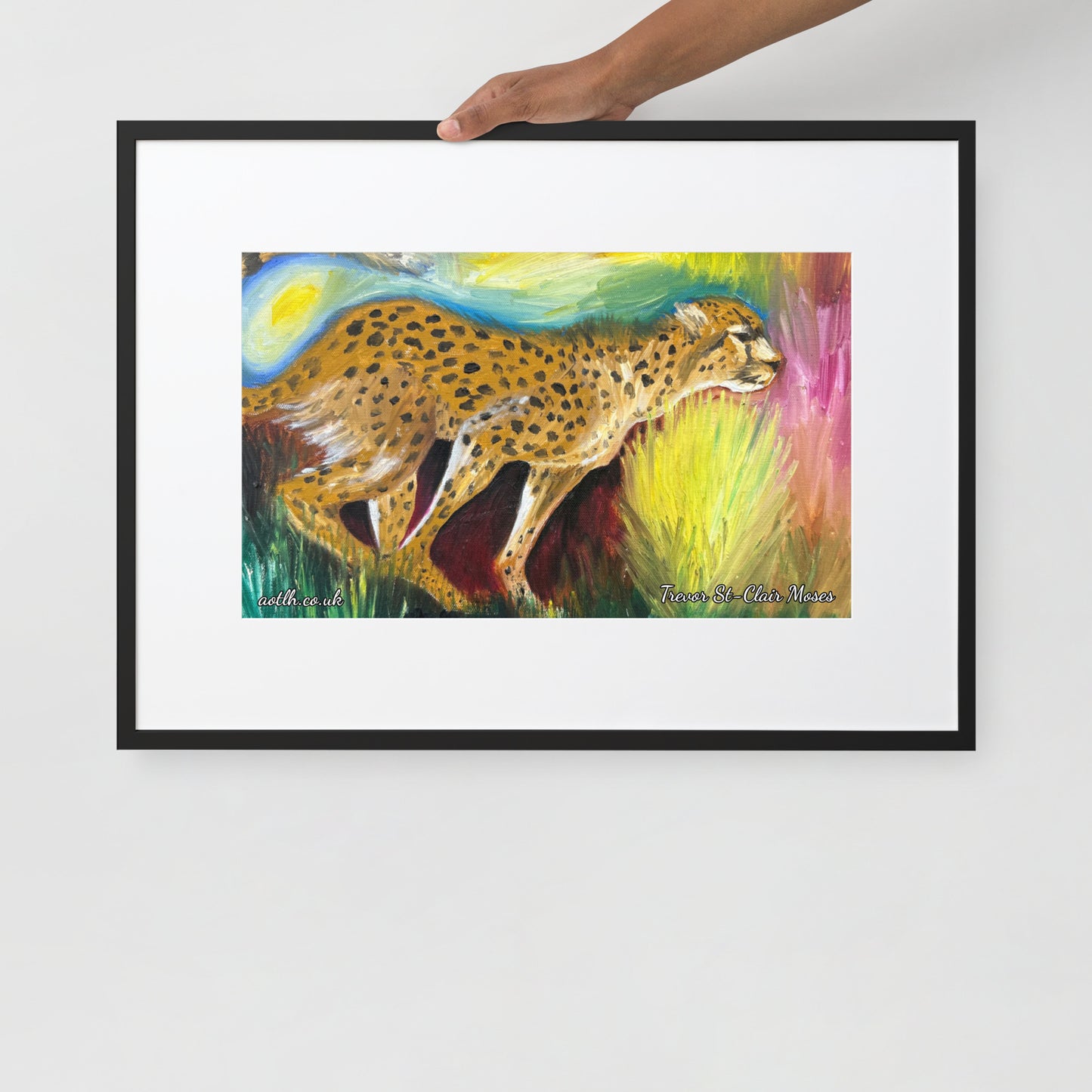 Cheetah in the wild Matte Paper Framed Poster With Mat