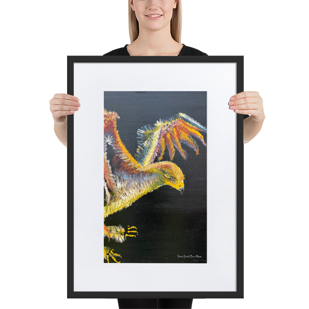 The Golden Eagle Matte Paper Framed Poster With Mat