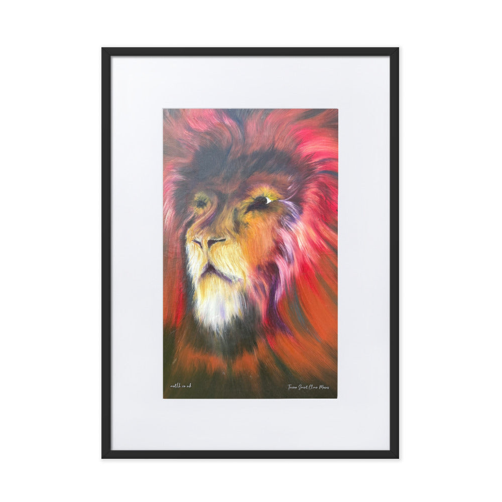 The Lion’s Head (Print) Matte Paper Framed Poster With Mat