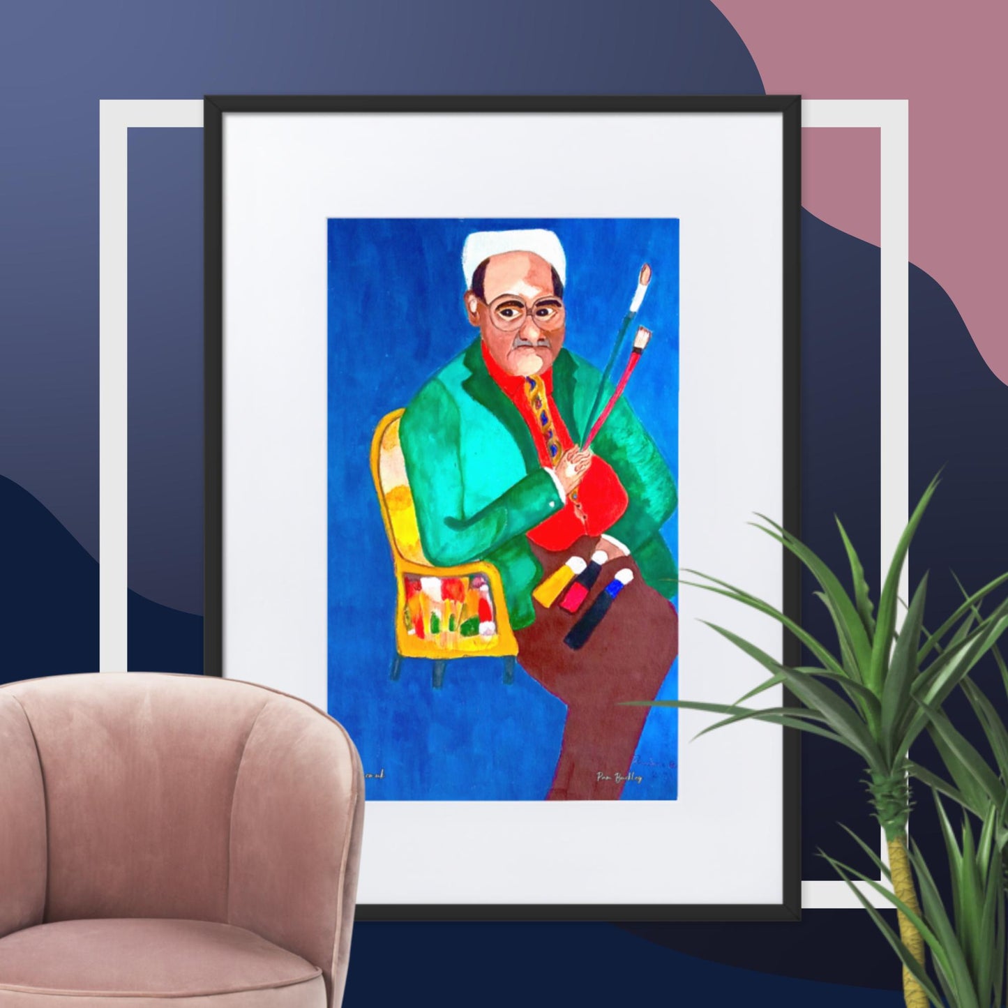 The Artist - by Pam Buckley; Exclusive Framed Print with Boarder