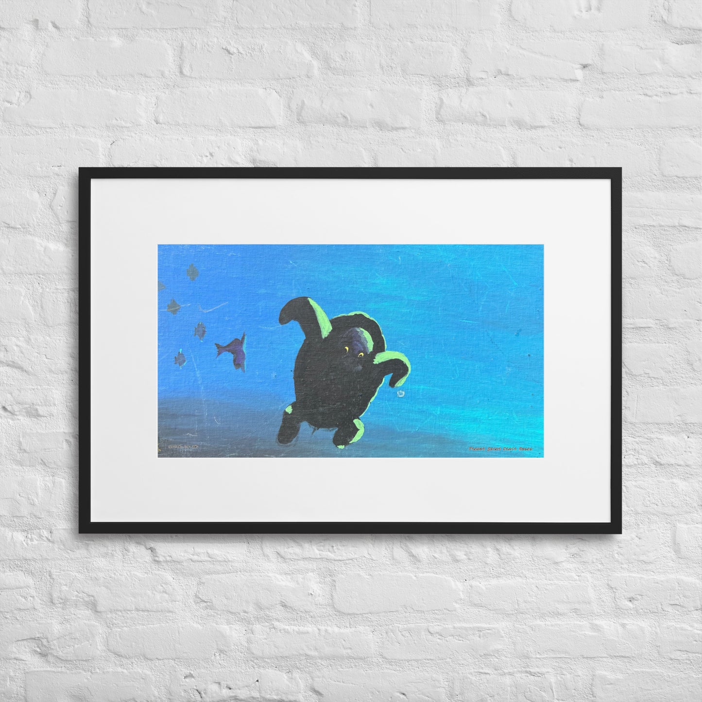 Sea Turtle Matte Paper Framed Poster With Mat