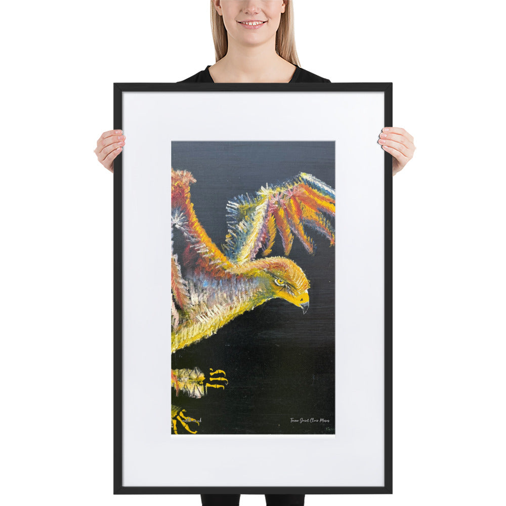 The Golden Eagle Matte Paper Framed Poster With Mat