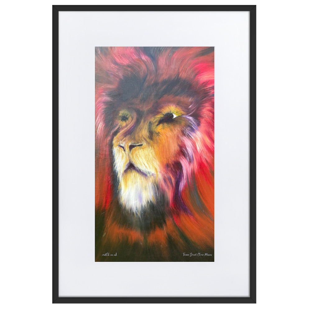 The Lion’s Head (Print) Matte Paper Framed Poster With Mat