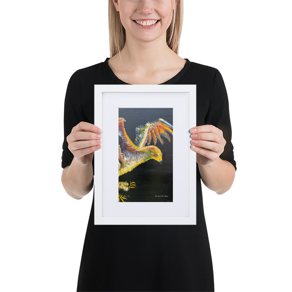 The Golden Eagle Matte Paper Framed Poster With Mat