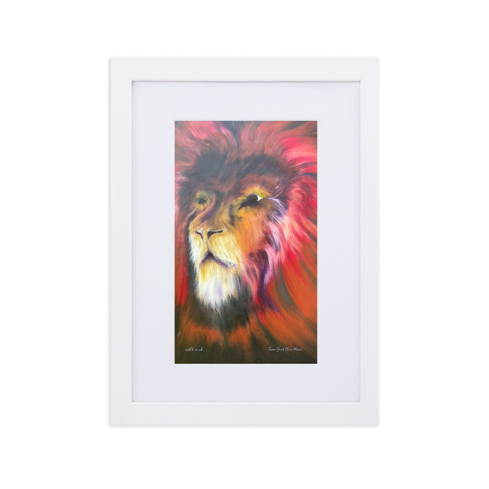 The Lion’s Head (Print) Matte Paper Framed Poster With Mat