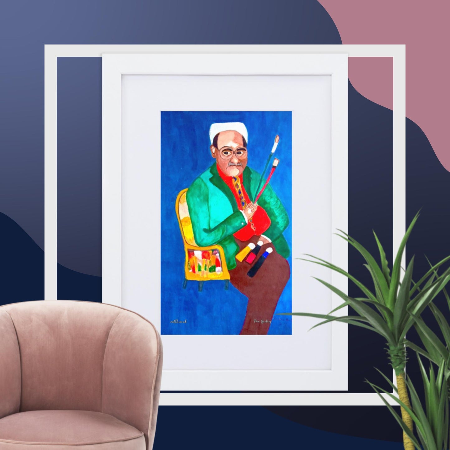 The Artist - by Pam Buckley; Exclusive Framed Print with Boarder