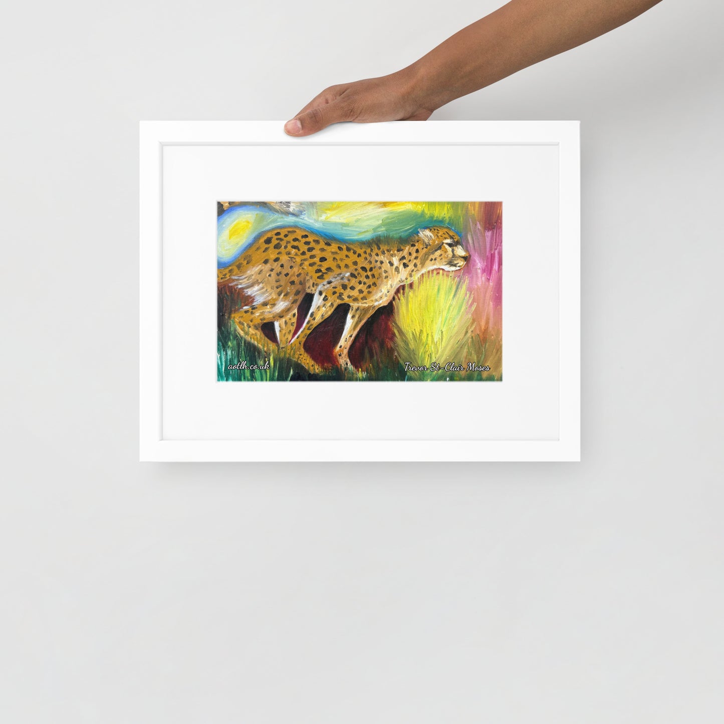 Cheetah in the wild Matte Paper Framed Poster With Mat
