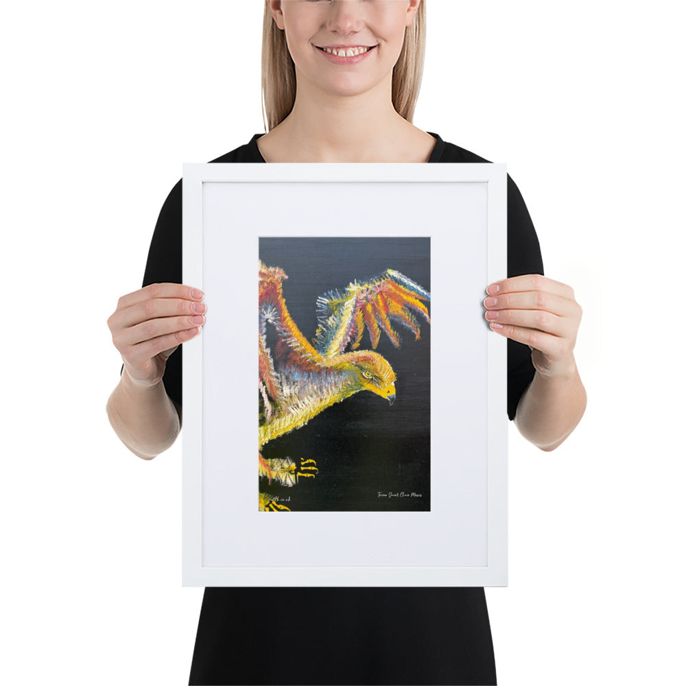 The Golden Eagle Matte Paper Framed Poster With Mat