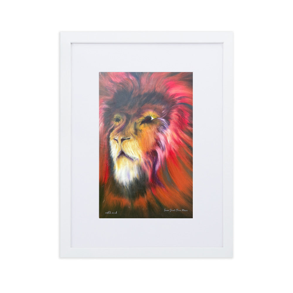 The Lion’s Head (Print) Matte Paper Framed Poster With Mat