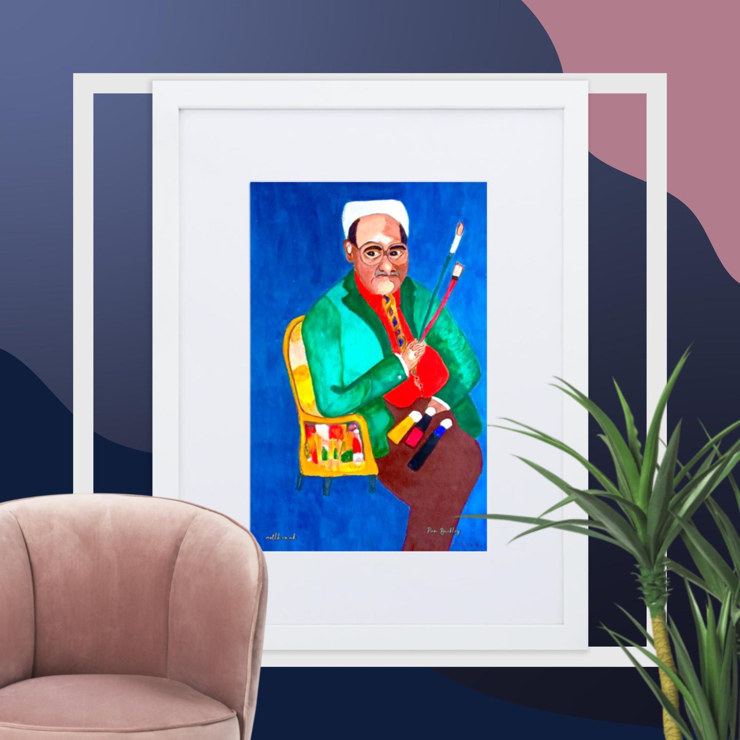 The Artist - by Pam Buckley; Exclusive Framed Print with Boarder