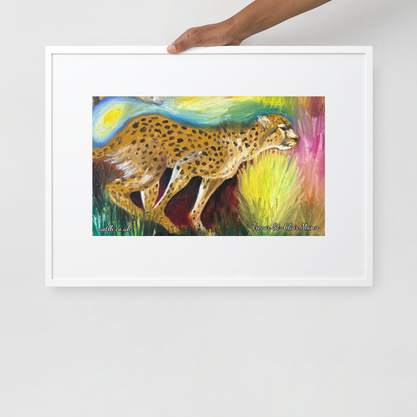Cheetah in the wild Matte Paper Framed Poster With Mat