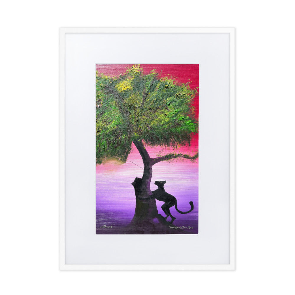 Curious Cat Matte Paper Framed Print With Mat