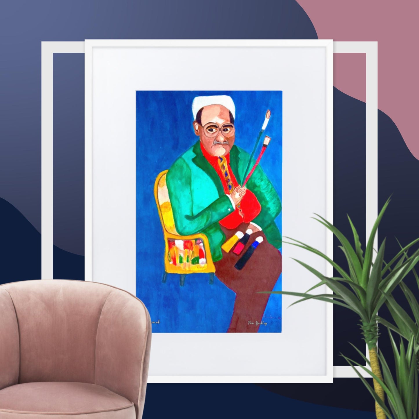 The Artist - by Pam Buckley; Exclusive Framed Print with Boarder