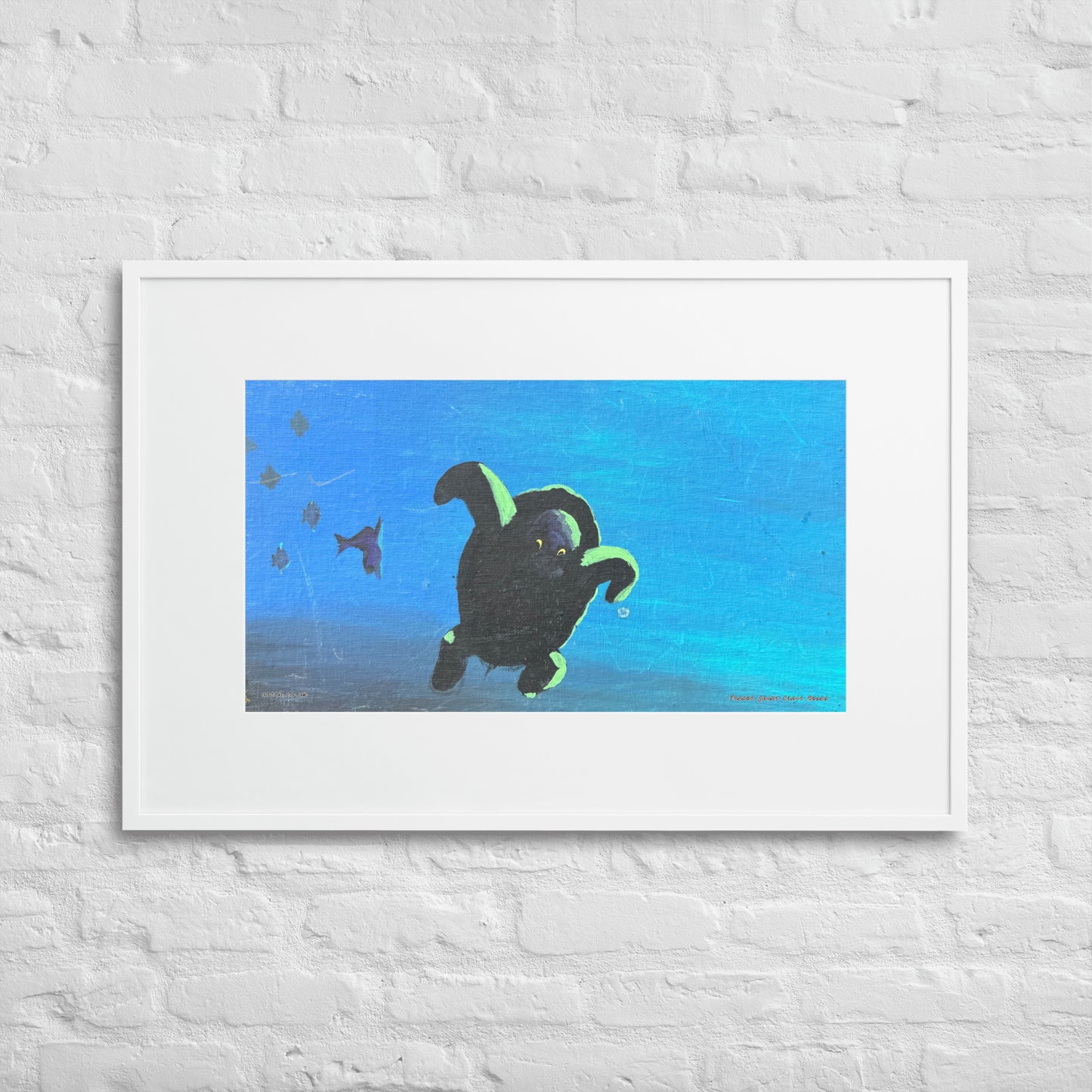Sea Turtle Matte Paper Framed Poster With Mat