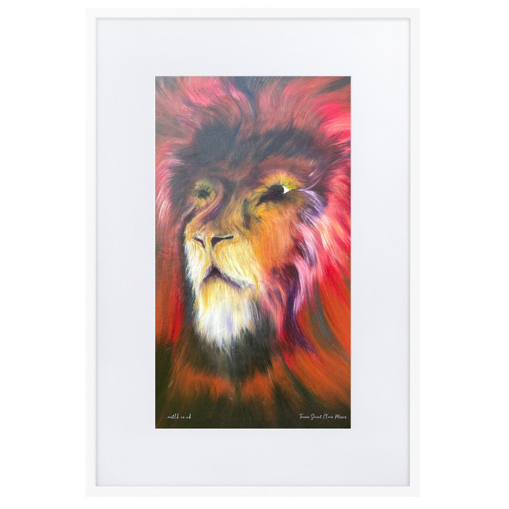 The Lion’s Head (Print) Matte Paper Framed Poster With Mat