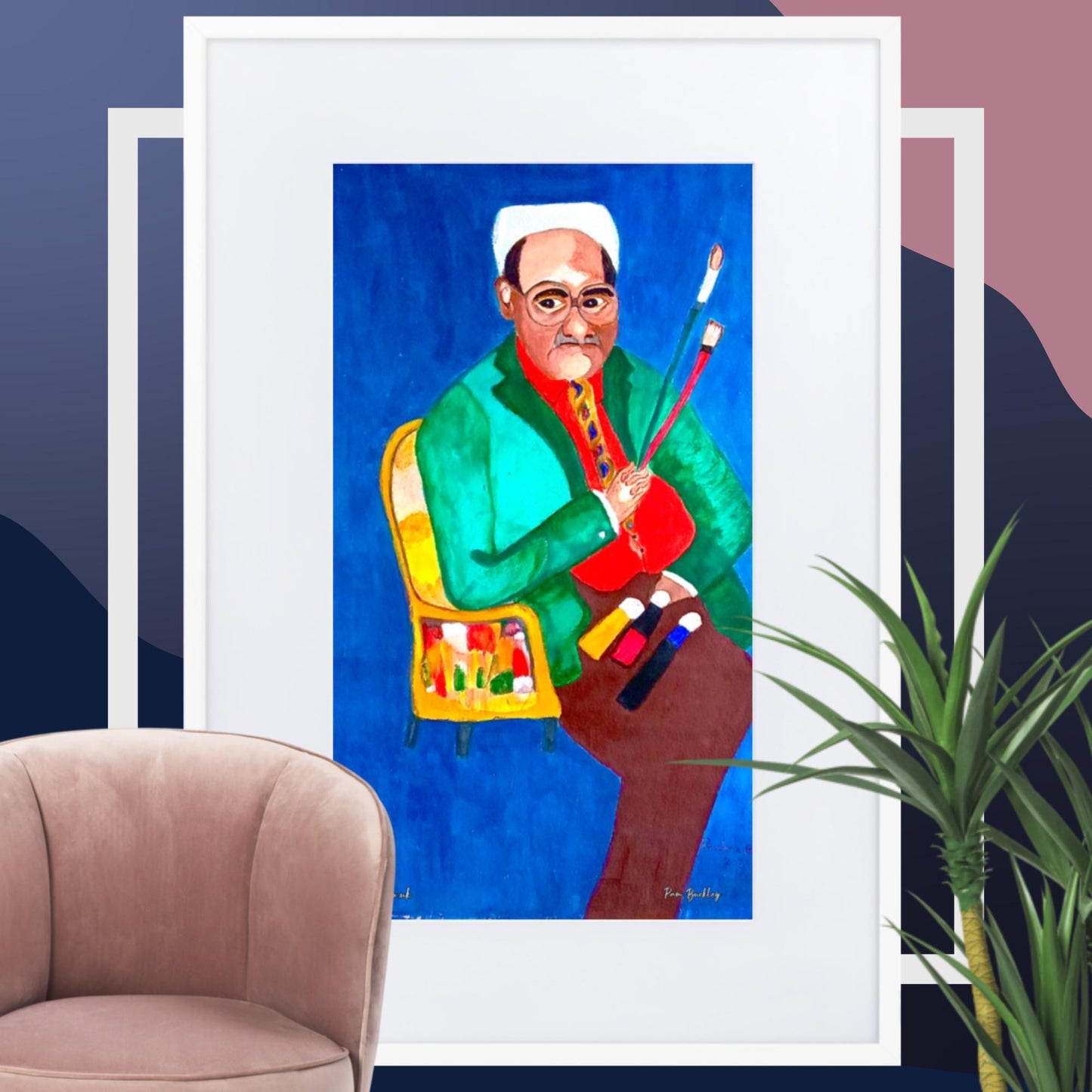 The Artist - by Pam Buckley; Exclusive Framed Print with Boarder
