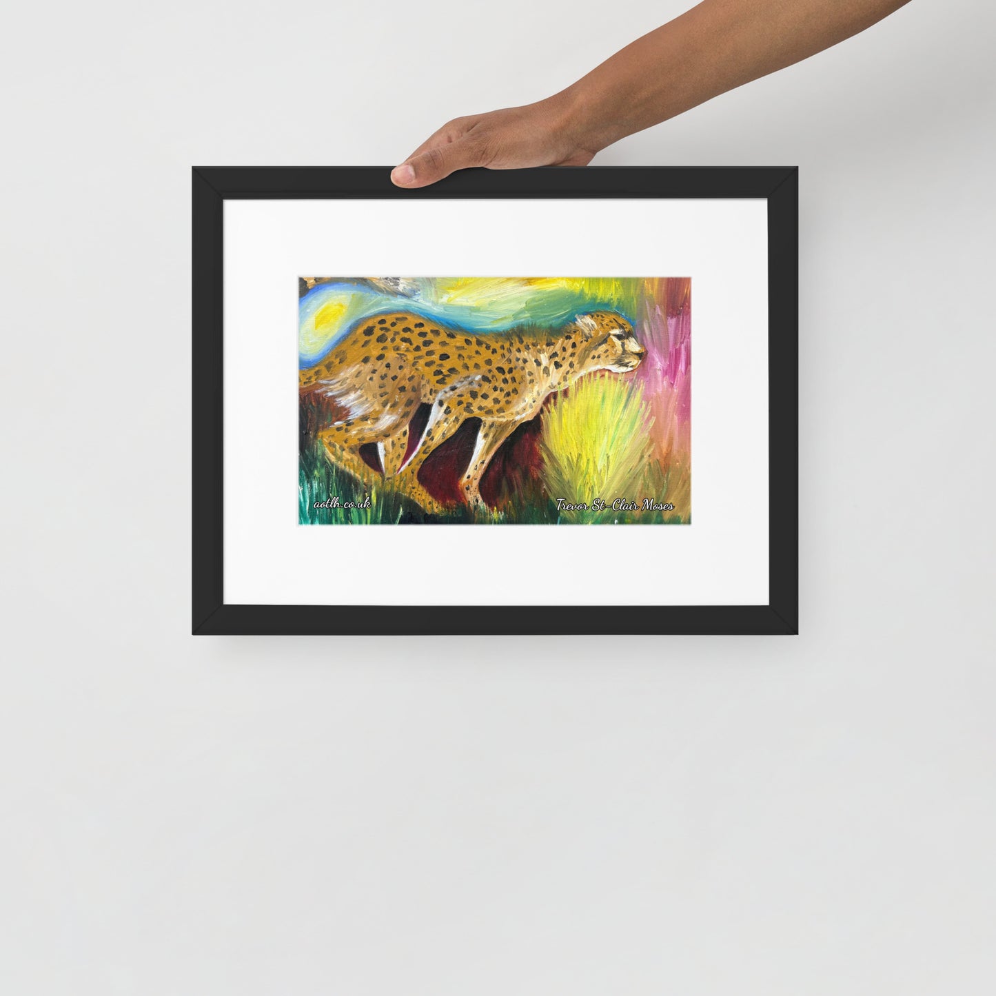 Cheetah in the wild Matte Paper Framed Poster With Mat