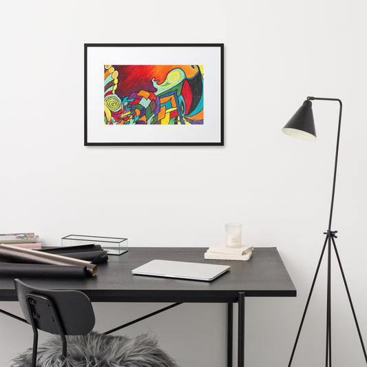 Abstract Snail Matte Paper Framed Print With Mat